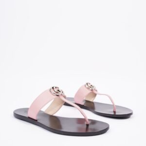 Gucci Womens Thong Sandal Black / Pink EU 38.5 / UK 5.5 | AlmaBagz