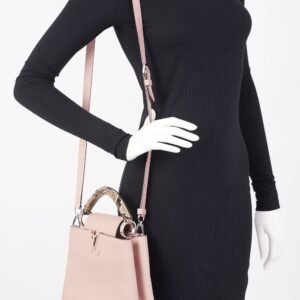 Louis Vuitton Capucines Pink Leather BB | AlmaBagz