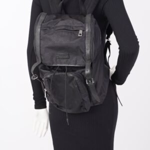 Gucci Vintage Nylon Backpack Black | AlmaBagz