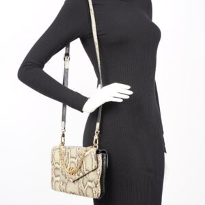 Gucci Womens Thiara Double Bag Black / Python | AlmaBagz