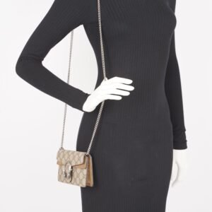 Gucci Womens Dionysus Shoulder Bag Brown Super Mini | AlmaBagz