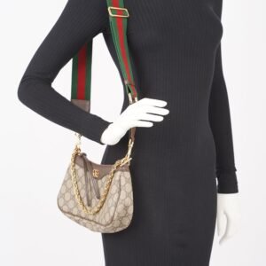 Gucci Womens Ophidia Bag Monogram / Brown Small | AlmaBagz