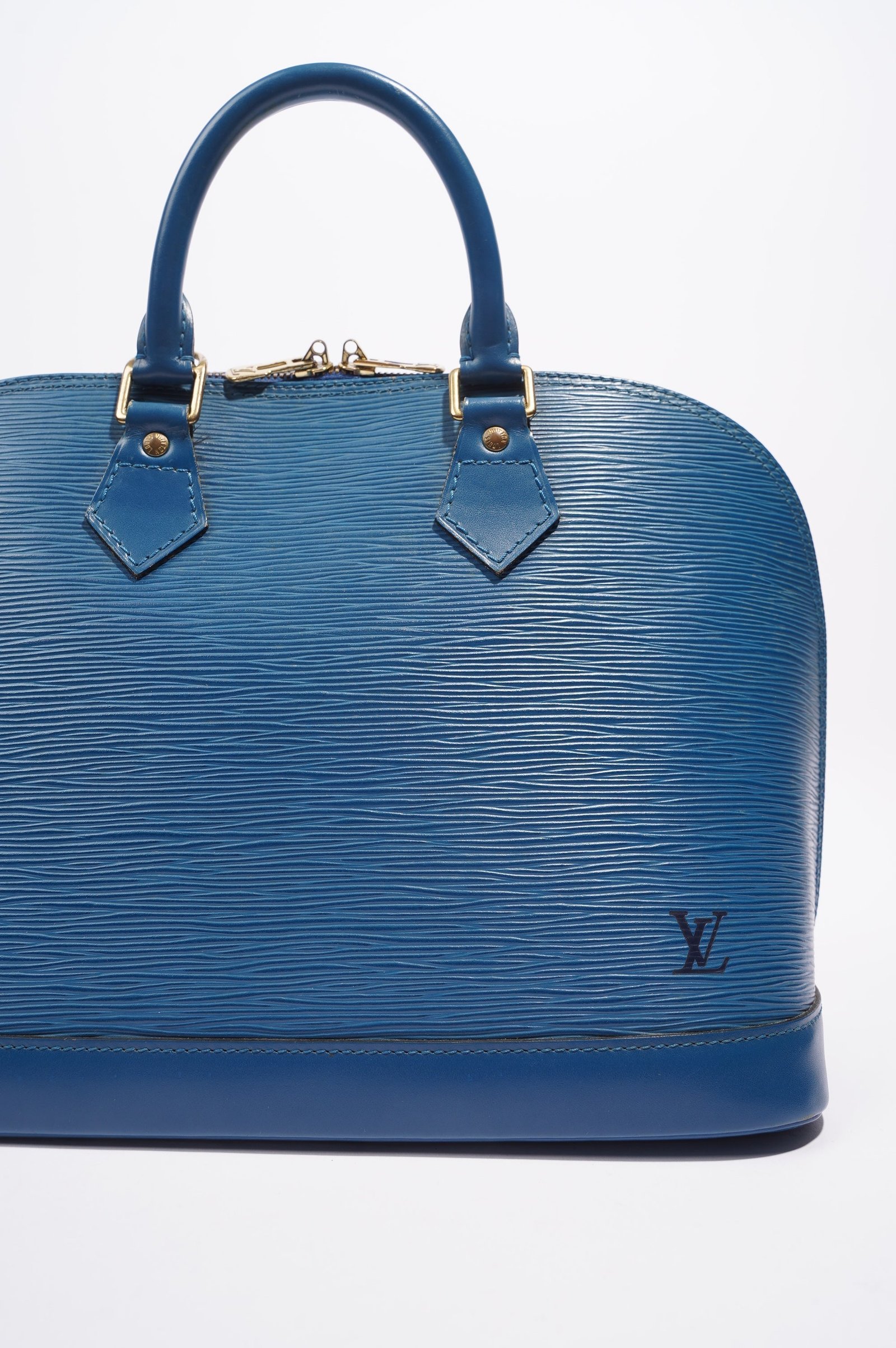 Louis Vuitton Alma Blue Epi Leather PM | AlmaBagz