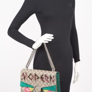 Gucci Womens Dionysus Modern Supreme Bloom Green Medium | AlmaBagz