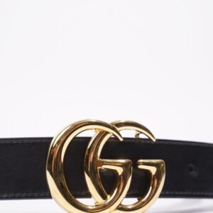 Gucci Mens Marmont Belt Black / Gold 70cm / 28" | AlmaBagz