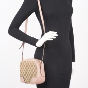 Gucci Womens Bree Supreme Pink Mini | AlmaBagz