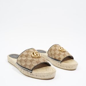 Gucci Womens GG Matelasse Canvas Espadrille Sandal Supreme EU 41 / UK 8 | AlmaBagz