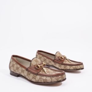 Gucci x Palace Womens Horsebit Loafer Beige / Brown EU 37.5 / UK 4.5 | AlmaBagz