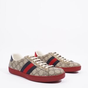Gucci Mens Ace GG Supreme / Navy / Red EU 42.5 / UK 8.5 | AlmaBagz