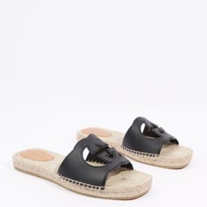 Gucci Mens Interlocking G Cut-Out Slide Sandal Black EU 45 / UK 11 | AlmaBagz