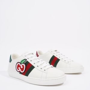 Gucci Womens Foral Ace GG Apple White EU 34.5 / UK 1.5 | AlmaBagz