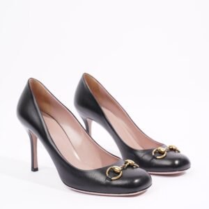 Gucci Womens Horsebit Pump Black / Gold EU 40.5 / UK 7.5 | AlmaBagz