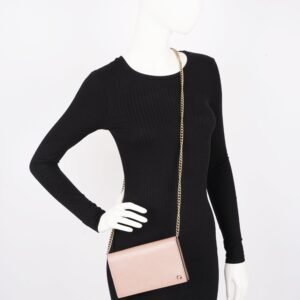 Gucci Womens Wallet on Chain Pink Leather | AlmaBagz