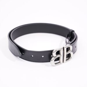 Gucci x Balenciaga  Hacker Project Womens BB Belt Black / Silver 90 | AlmaBagz
