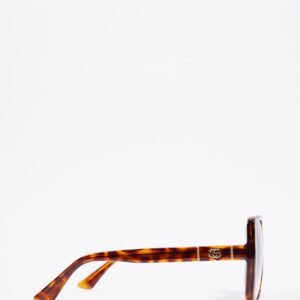 Gucci Womens Square Sunglasses Brown Acetate 145 | AlmaBagz