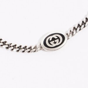 Gucci Mens Interlocking G Bracelet Sterling Sterling | AlmaBagz