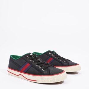 Gucci Mens Tennis 1977 Sneaker Black / Red / Navy EU 42 / UK 8 | AlmaBagz