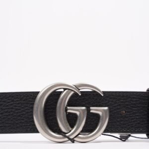 Gucci Mens GG Belt Black Leather 100cm - 40" | AlmaBagz