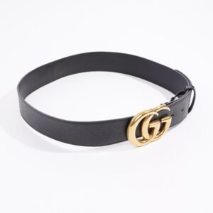 Gucci Womens Marmont Belt Black Leather 85cm - 34" | AlmaBagz