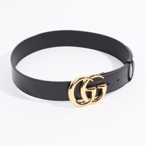 Gucci Womens Marmont Belt Black Leather 75cm - 30" | AlmaBagz