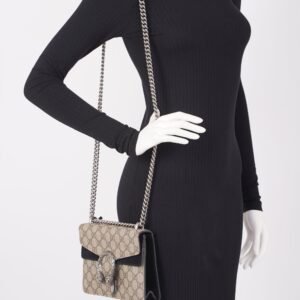 Gucci Dionysus Bag Monogram / Black Canvas / Leather Mini | AlmaBagz