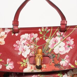 Gucci Womens Daily Bamboo Top Handle Bloom | AlmaBagz