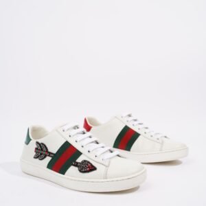 Gucci Womens Ace Arrow Sneaker White / Green / Red EU 36 / UK 3 | AlmaBagz