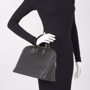 Louis Vuitton Alma Black Epi Leather PM | AlmaBagz