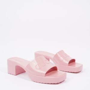 Gucci Womens Rubber Slide Sandal Pink EU 41 / UK 8 | AlmaBagz
