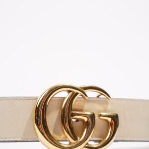 Gucci Womens Marmont Belt White / Supreme 75cm - 30" | AlmaBagz