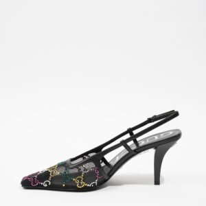 Gucci Womens GG Slingback Pump Black / Multicolour EU 37 / UK 4 | AlmaBagz