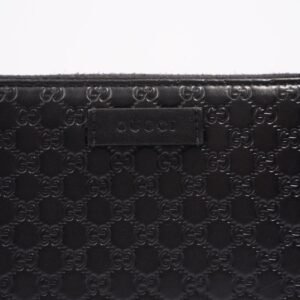 Gucci Womens Microguccissima Leather Zip Wallet Black | AlmaBagz