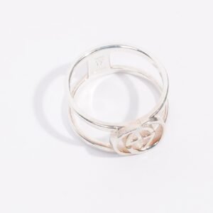 Gucci Double G Ring Silver Silver Sterling 17 | AlmaBagz