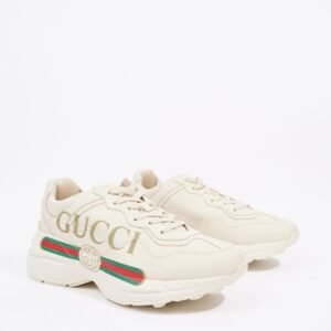 Gucci Womens Rhyton Logo Beige EU 39 / UK 6 | AlmaBagz