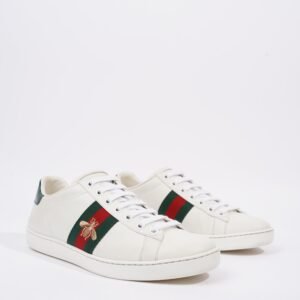 Gucci Womens Ace Bee White / Green / Red EU 37 / UK 4 | AlmaBagz