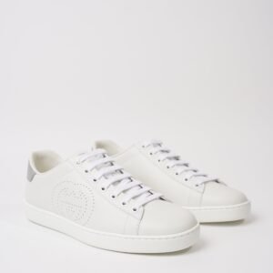 Gucci Womens Ace Interlocking GG White EU 37.5 / UK 4.5 | AlmaBagz