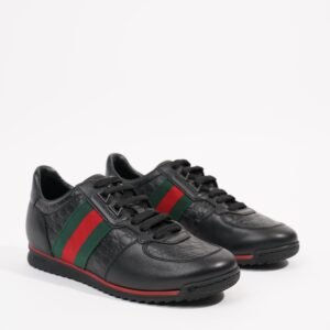Gucci Womens Low Top Sneaker Black Guccissima EU 34.5 / UK 1.5 | AlmaBagz