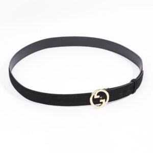 Gucci Blondie Belt Black Suede 105 | AlmaBagz