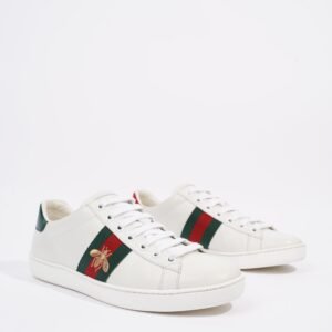 Gucci Womens Ace Bee White / Red / Green EU 36 / UK 3 | AlmaBagz