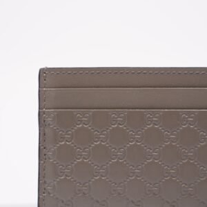 Gucci Womens Guccissima Card Holder Grey | AlmaBagz