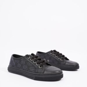 Gucci Womens GG Low Top Sneaker Black EU 34.5 / UK 1.5 | AlmaBagz