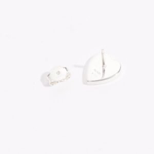 Gucci Womens Heart Shaped Earrings Silver | AlmaBagz