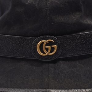 Gucci Womens GG Canvas Bucket Hat Black M | AlmaBagz