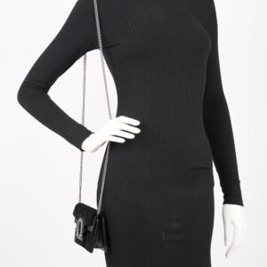 Gucci Womens Dionysus Black Velvet Super Mini | AlmaBagz