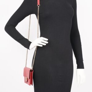 Gucci Womens Interlocking GG Chain Wallet Red | AlmaBagz