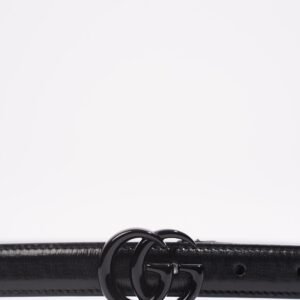 Gucci Womens Marmont Skinny Belt Black 95cm - 38" | AlmaBagz