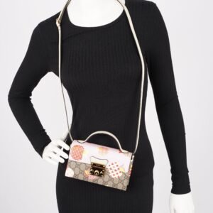 Gucci Womens Les Pommes Padlock Bag Multicoloured Canvas Mini | AlmaBagz