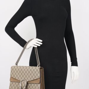 Gucci Womens Dionysus GG Bag Brown Canvas Medium | AlmaBagz
