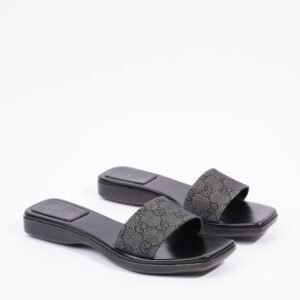 Gucci Womens GG Monogram Clog Black EU 37.5 / UK 4.5 | AlmaBagz