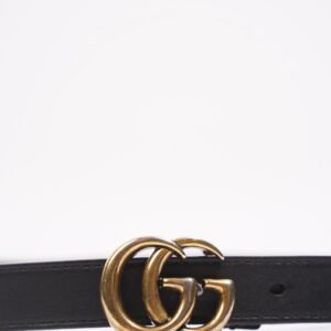 Gucci Womens Marmont Belt Black 70cm - 28" | AlmaBagz